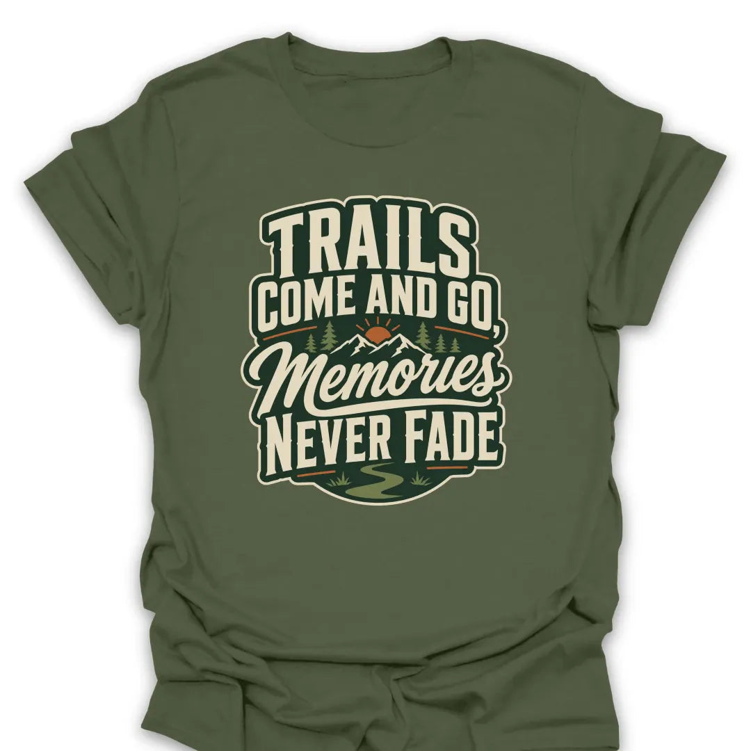T-Shirt Military Green / S Memories Never Fade Mountain Sunrise T-Shirt