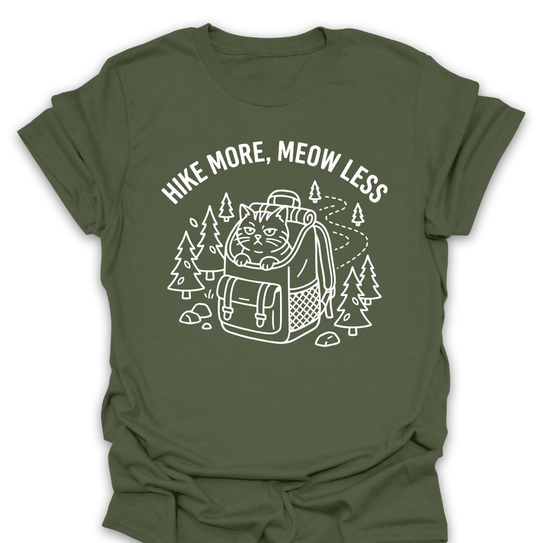 T-Shirt Military Green / S Meow Less T-Shirt