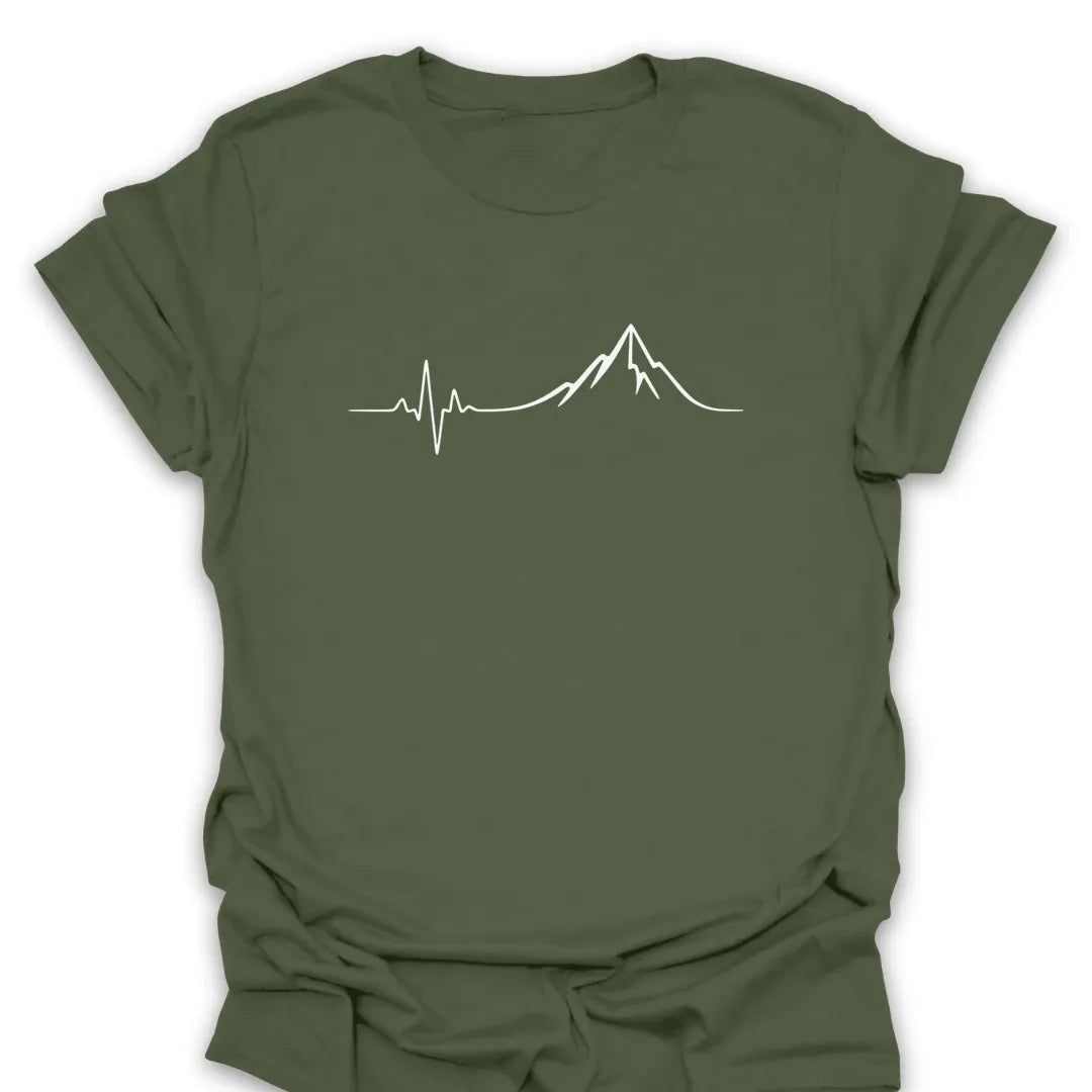 T-Shirt Military Green / S Mountain Heartbeat Tee
