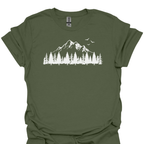 T-Shirt Military Green / S Mountain Pines Scenic Nature T-Shirt