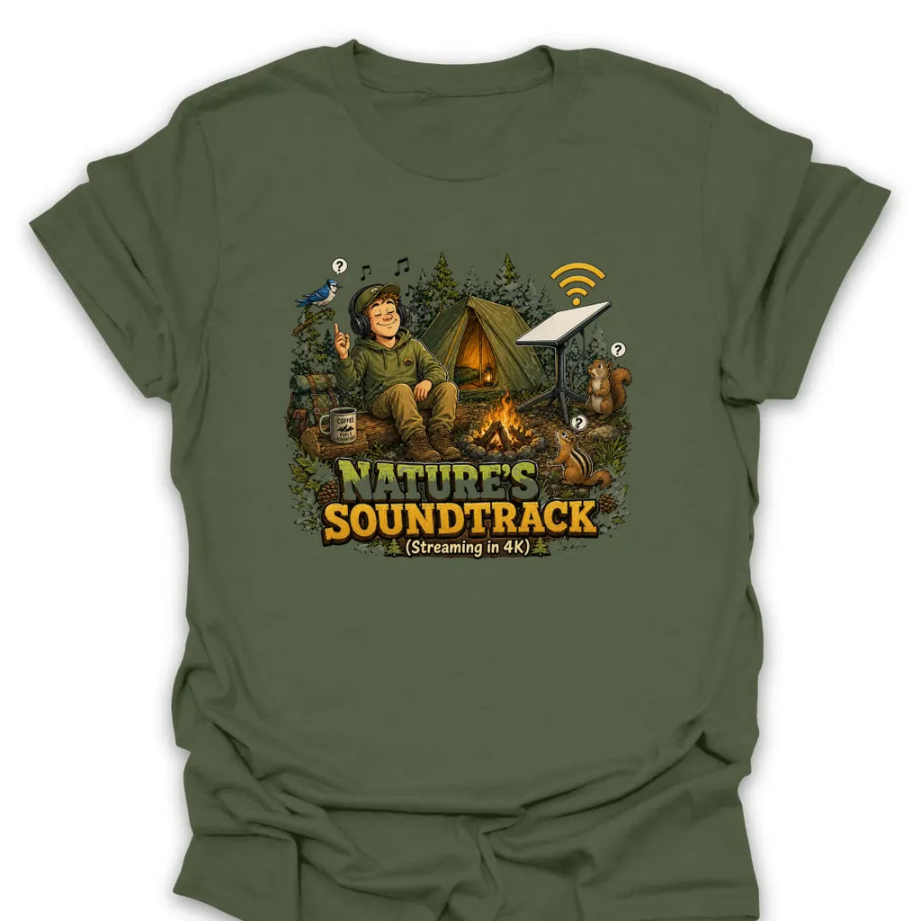 T-Shirt Military Green / S Natures Soundtrack at 4K T-Shirt