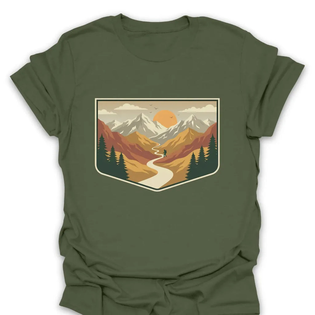 T-Shirt Military Green / S One Trail At A Time Tee
