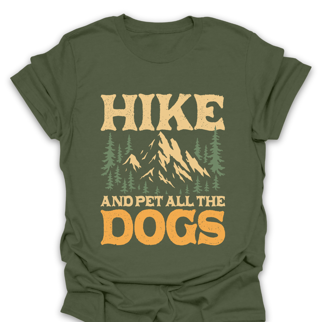 T-Shirt Military Green / S Pet All The Dogs T-Shirt