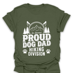 T-Shirt Military Green / S Proud Dog Dad Hiking Division T-Shirt