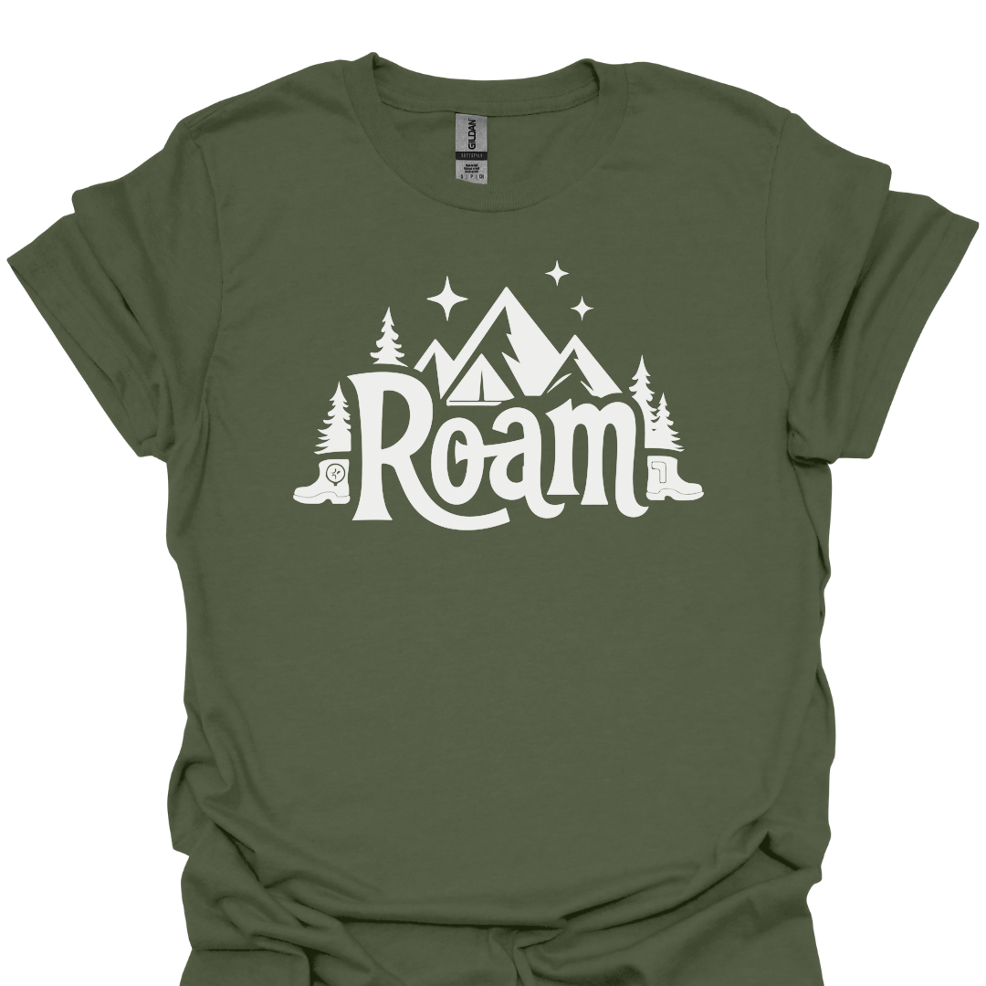T-Shirt Military Green / S Roam Freely 🌲🏔️