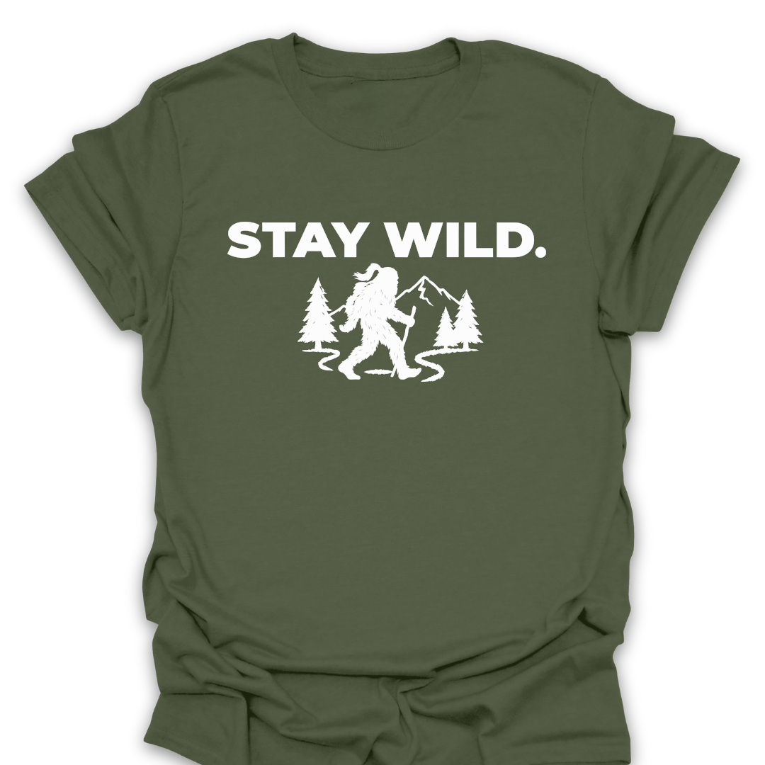 T-Shirt Military Green / S Stay Wild T-Shirt