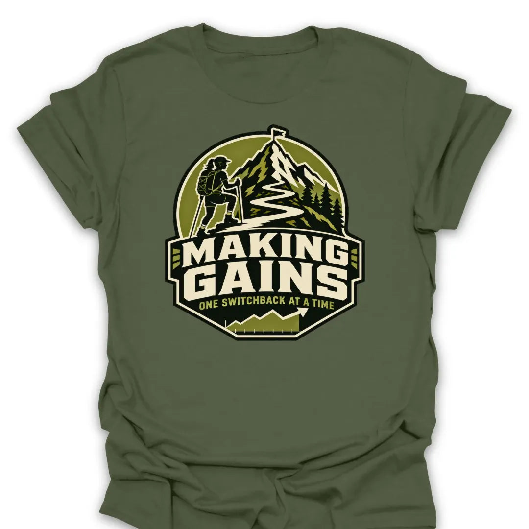 T-Shirt Military Green / S Switchback Gains T-Shirt