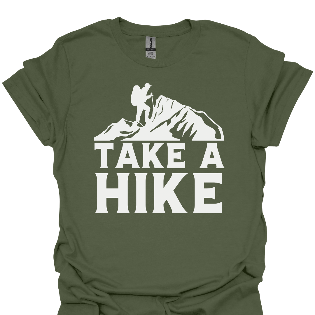 T-Shirt Military Green / S Take a Hike – Bold Mountain Explorer T-Shirt