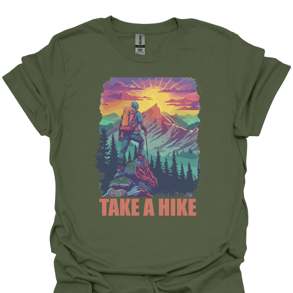 T-Shirt Military Green / S Take A Hike - Graphic T-Shirt
