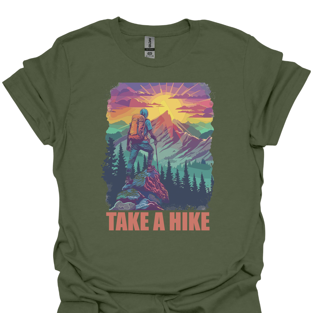 T-Shirt Military Green / S Take A Hike - Graphic T-Shirt