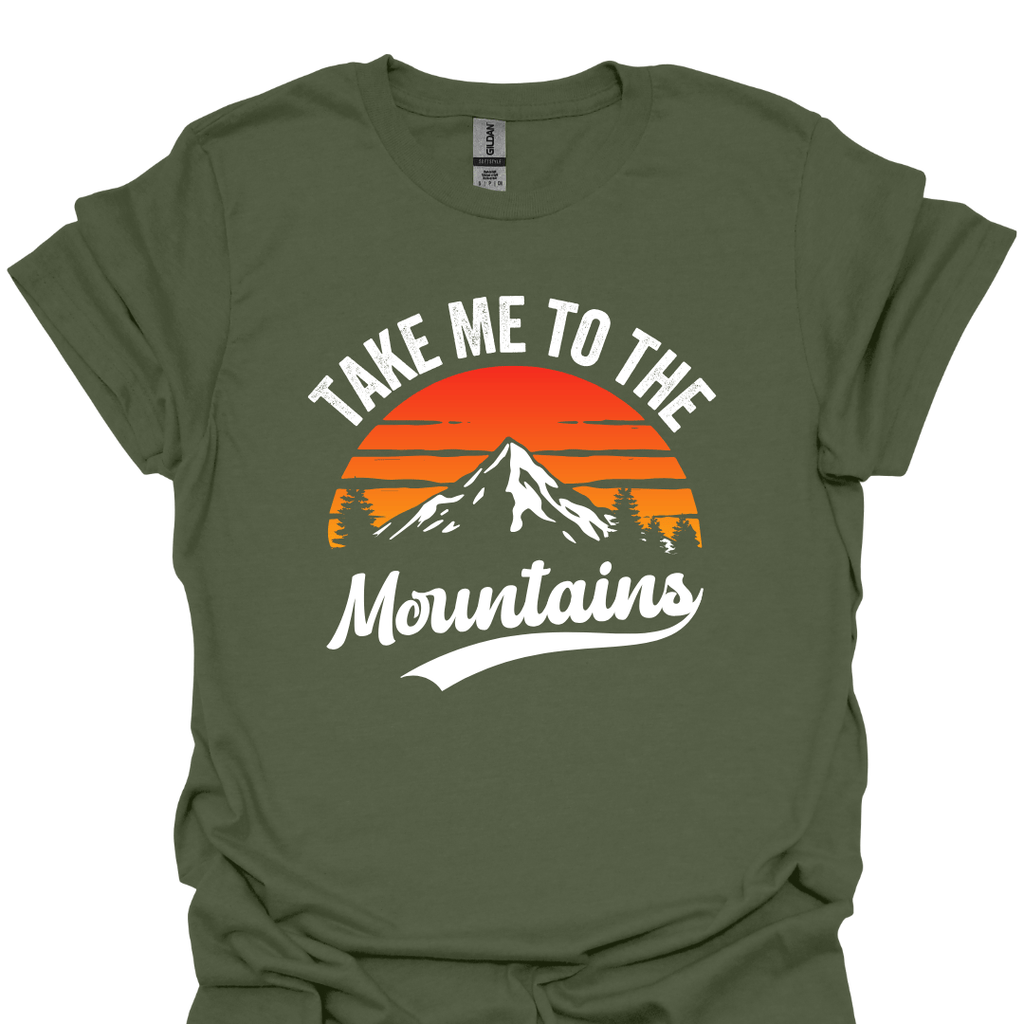 T-Shirt Military Green / S Take Me to the Mountains – Adventure Lovers T-Shirt