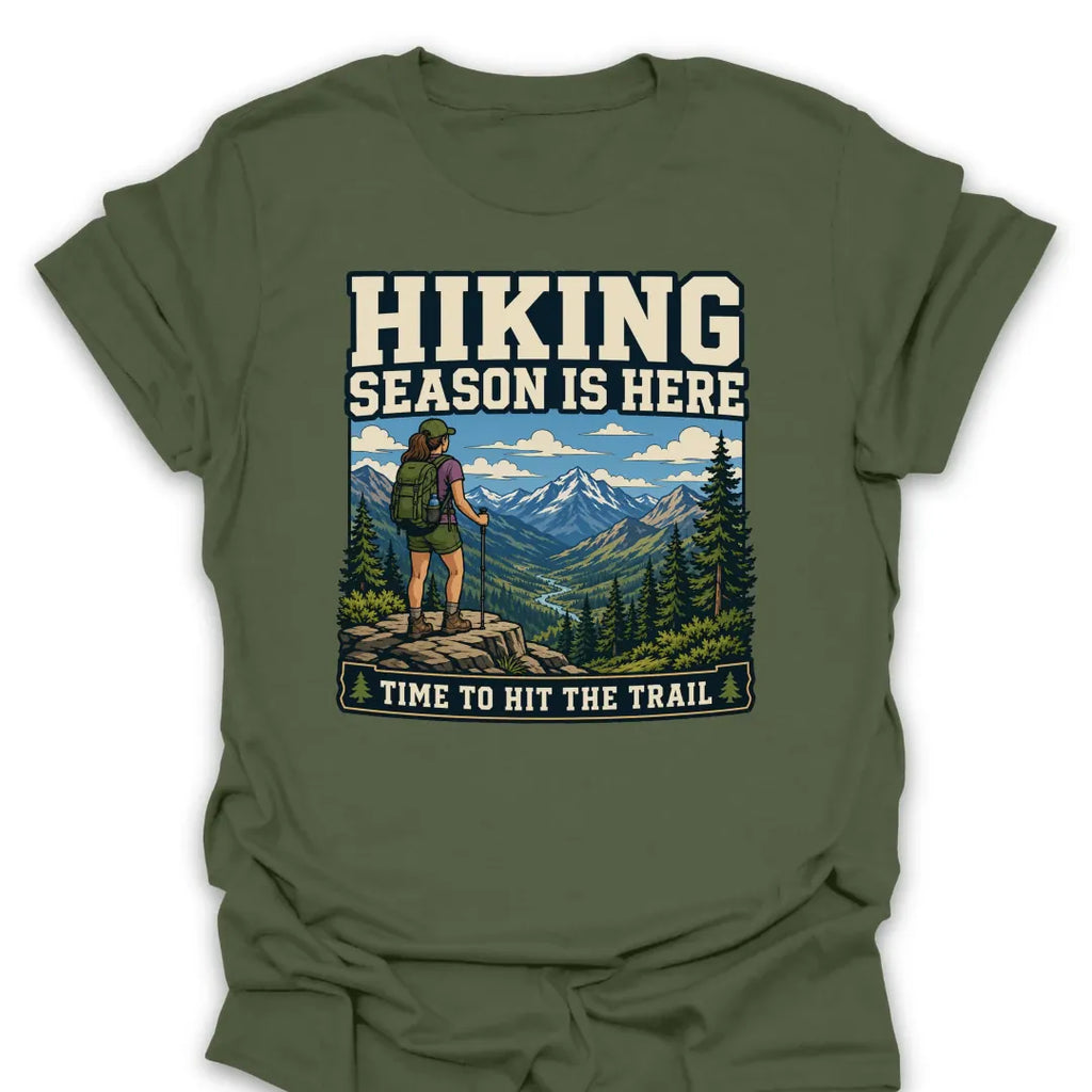 T-Shirt Military Green / S Time To Hit The Trail