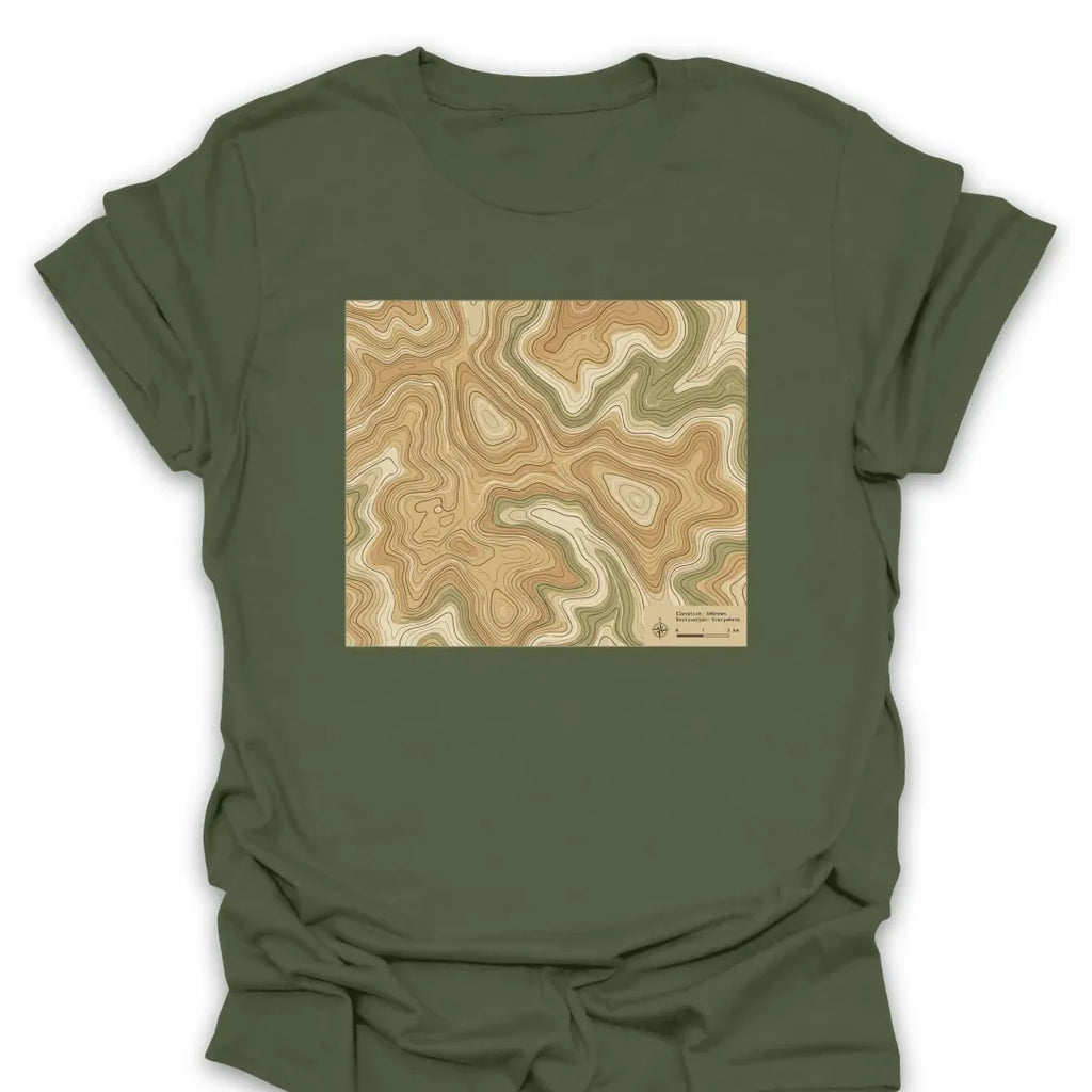 T-Shirt Military Green / S Topographic T-Shirt