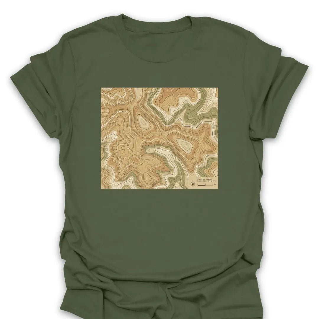 T-Shirt Military Green / S Topographic T-Shirt