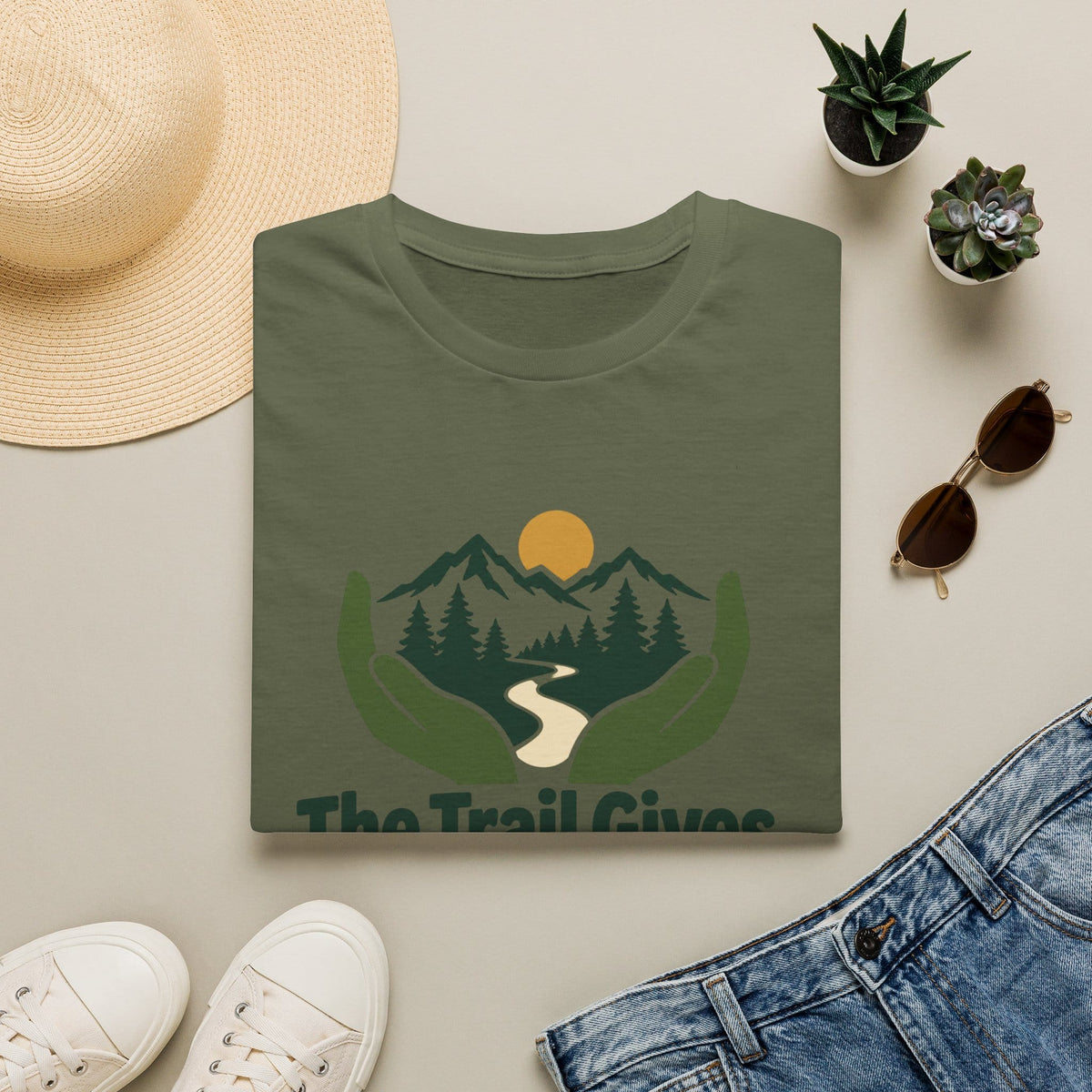 T-Shirt Military Green / S Trail Gives Back