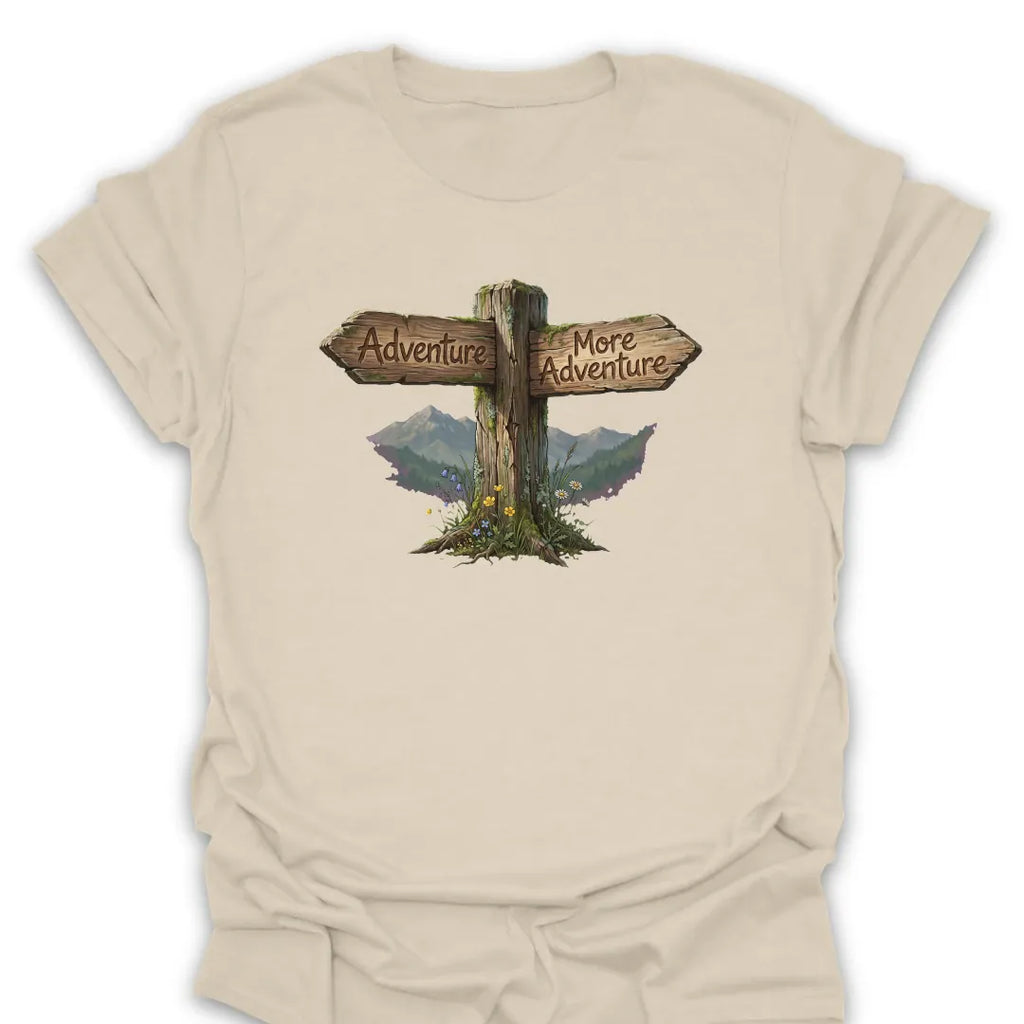 T-Shirt Natural / S Adventure Trail Sign T-Shirt