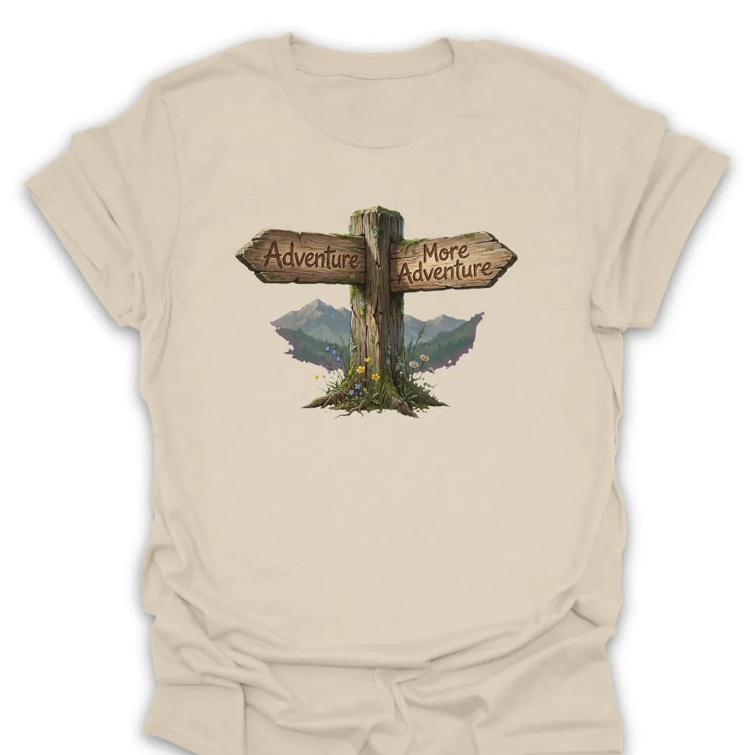T-Shirt Natural / S Adventure Trail Sign T-Shirt
