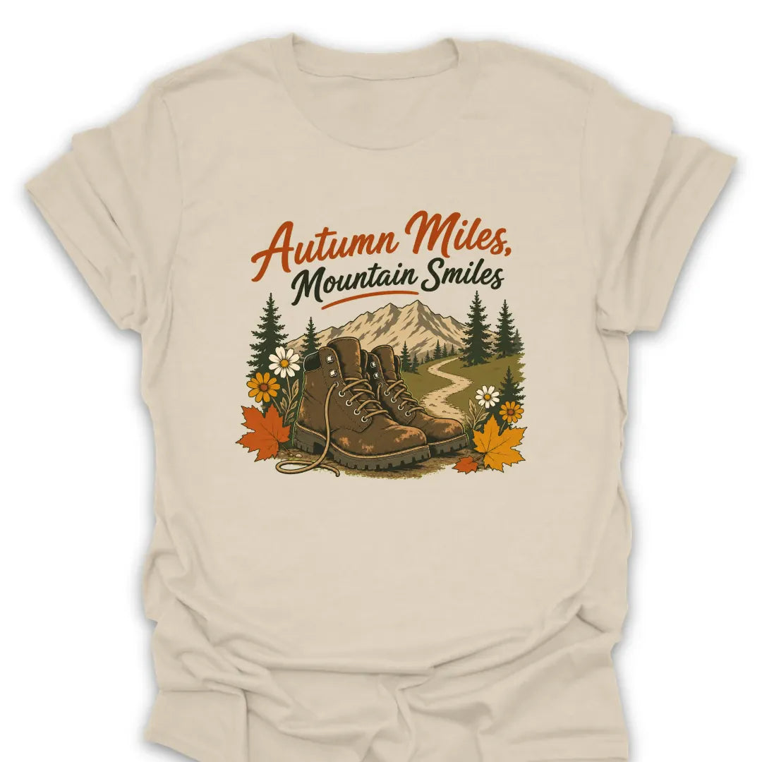 T-Shirt Natural / S Autumn Mile, Mountain Smiles