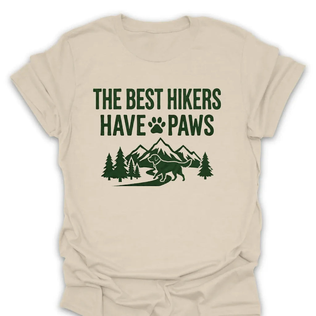 T-Shirt Natural / S best-hikers-have-paws_green