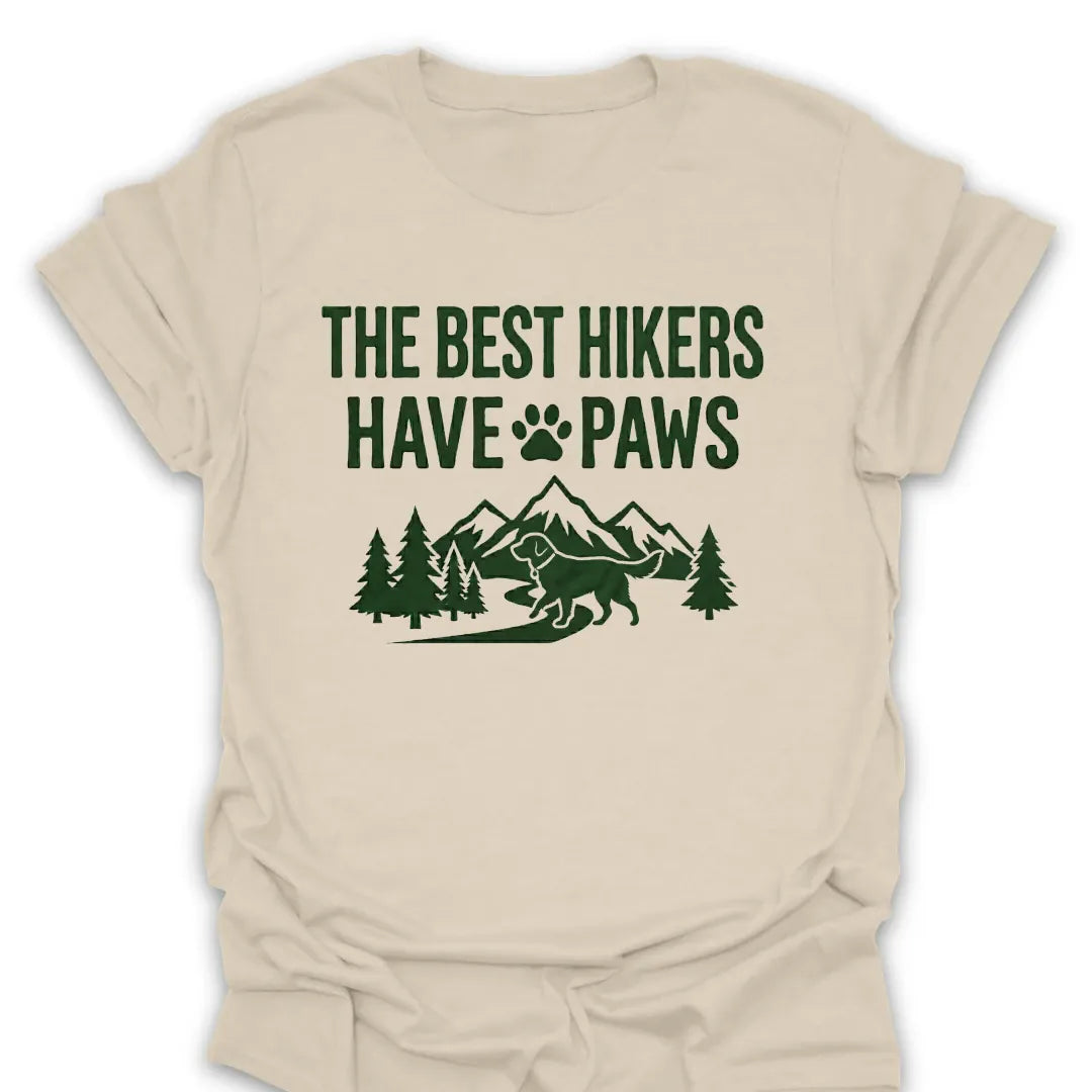T-Shirt Natural / S best-hikers-have-paws_green