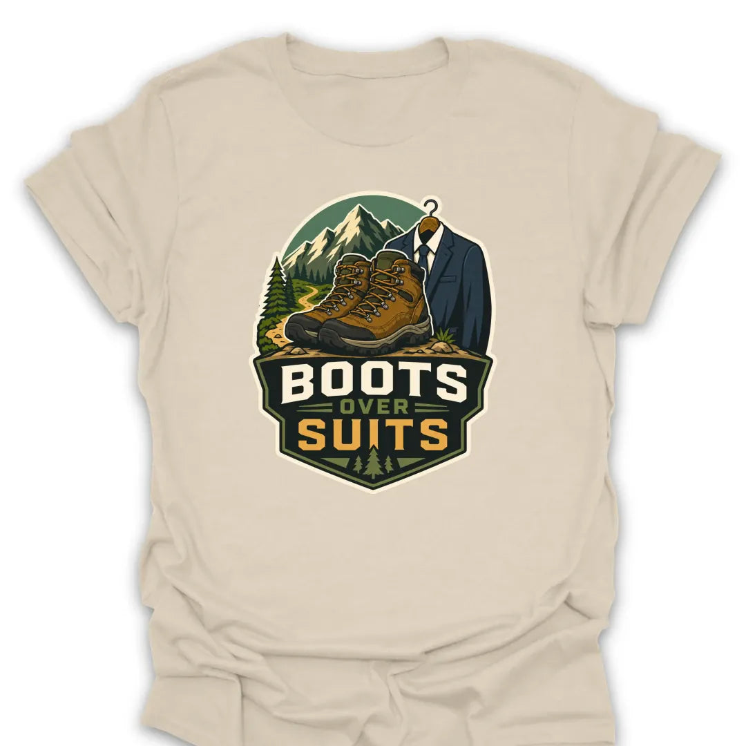 T-Shirt Natural / S Boots Over Suits T-Shirt