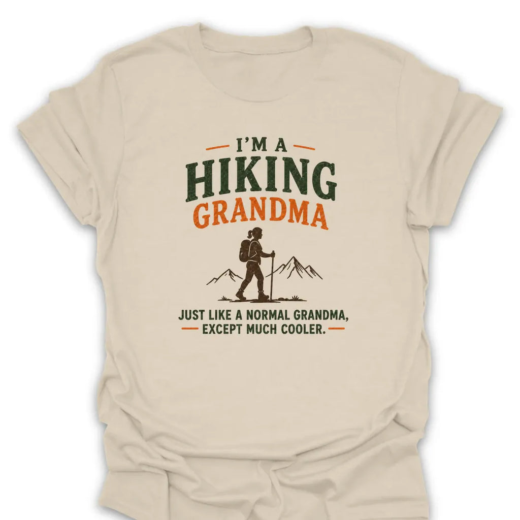 T-Shirt Natural / S Cooler Hiking Grandma T-Shirt