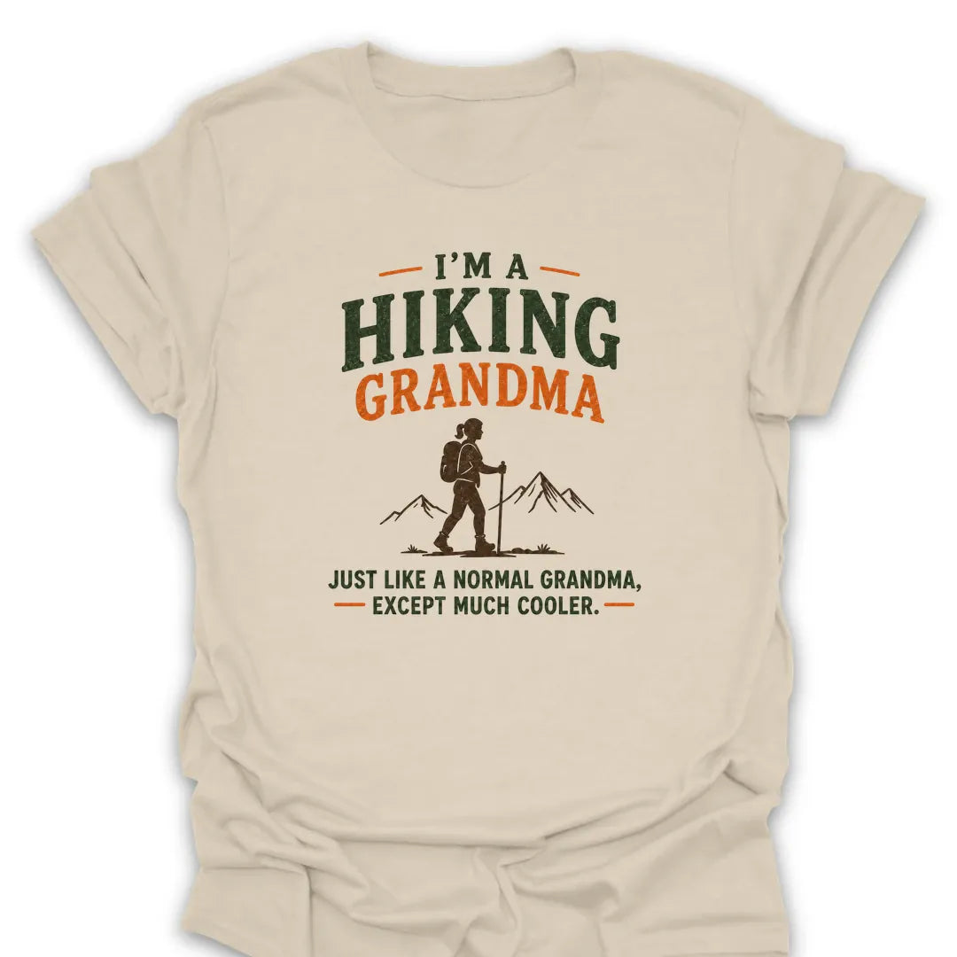 T-Shirt Natural / S Cooler Hiking Grandma T-Shirt