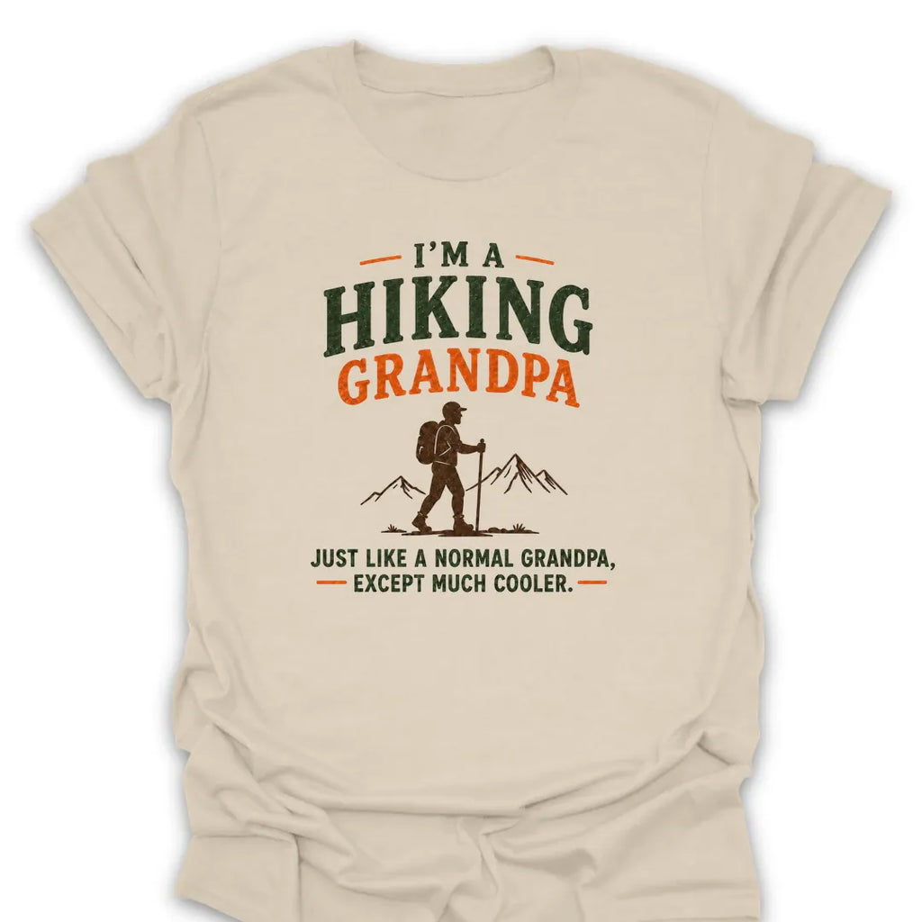 T-Shirt Natural / S Cooler Hiking Grandpa T-Shirt