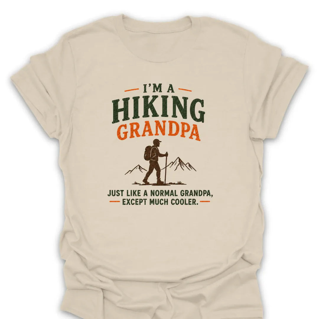 T-Shirt Natural / S Cooler Hiking Grandpa T-Shirt