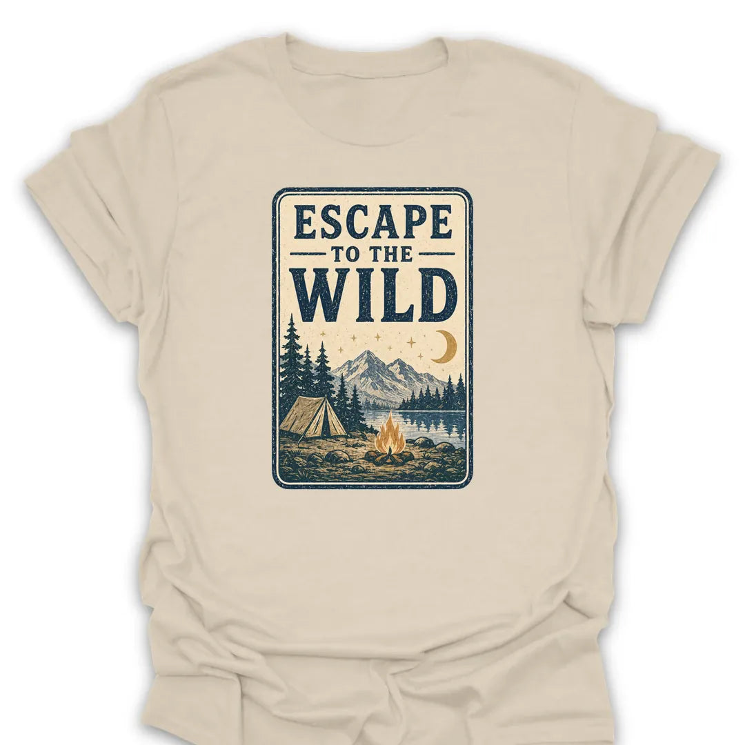T-Shirt Natural / S Escape To The Wild Camp T-Shirt