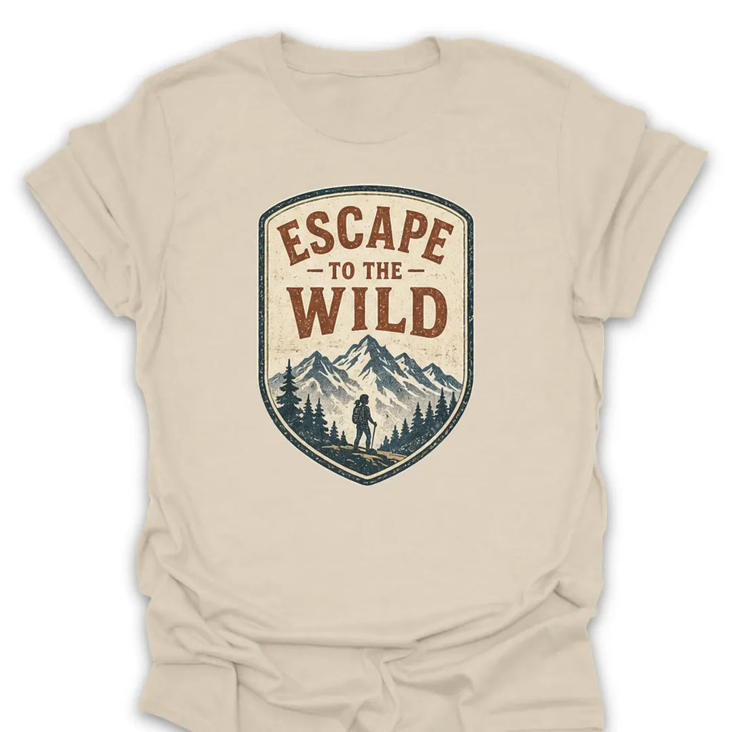 T-Shirt Natural / S Escape To The Wild Hike T-Shirt