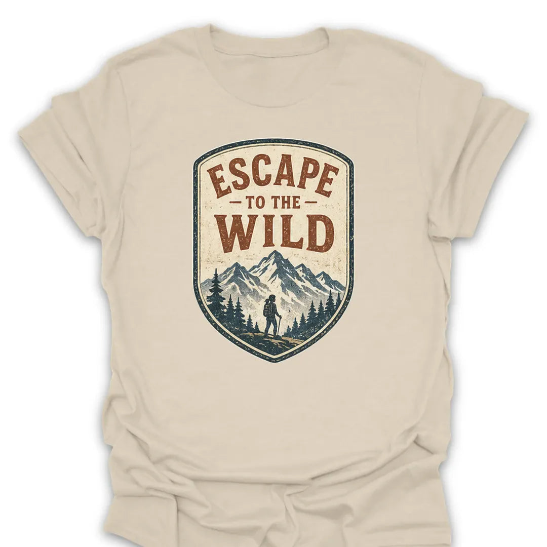 T-Shirt Natural / S Escape To The Wild Hike T-Shirt