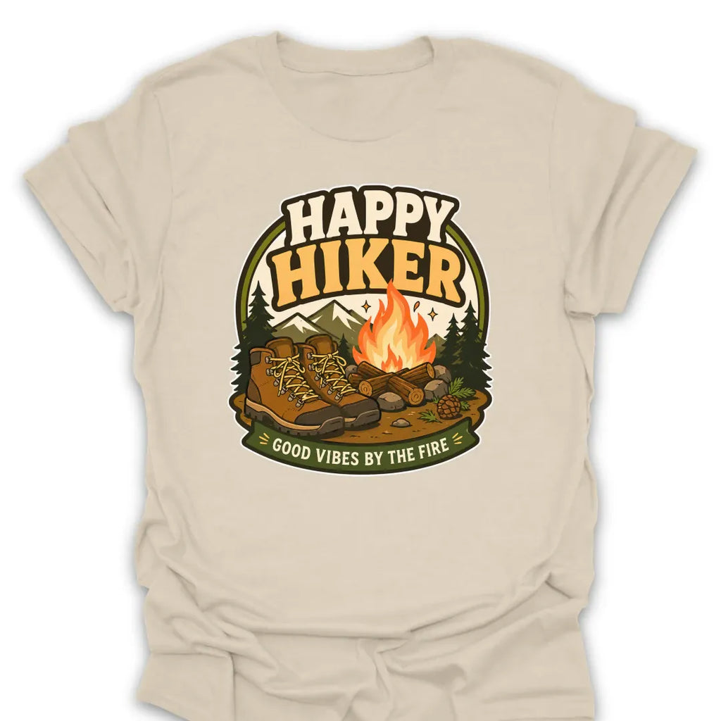T-Shirt Natural / S Happy Hiker Good Vibes T-Shirt