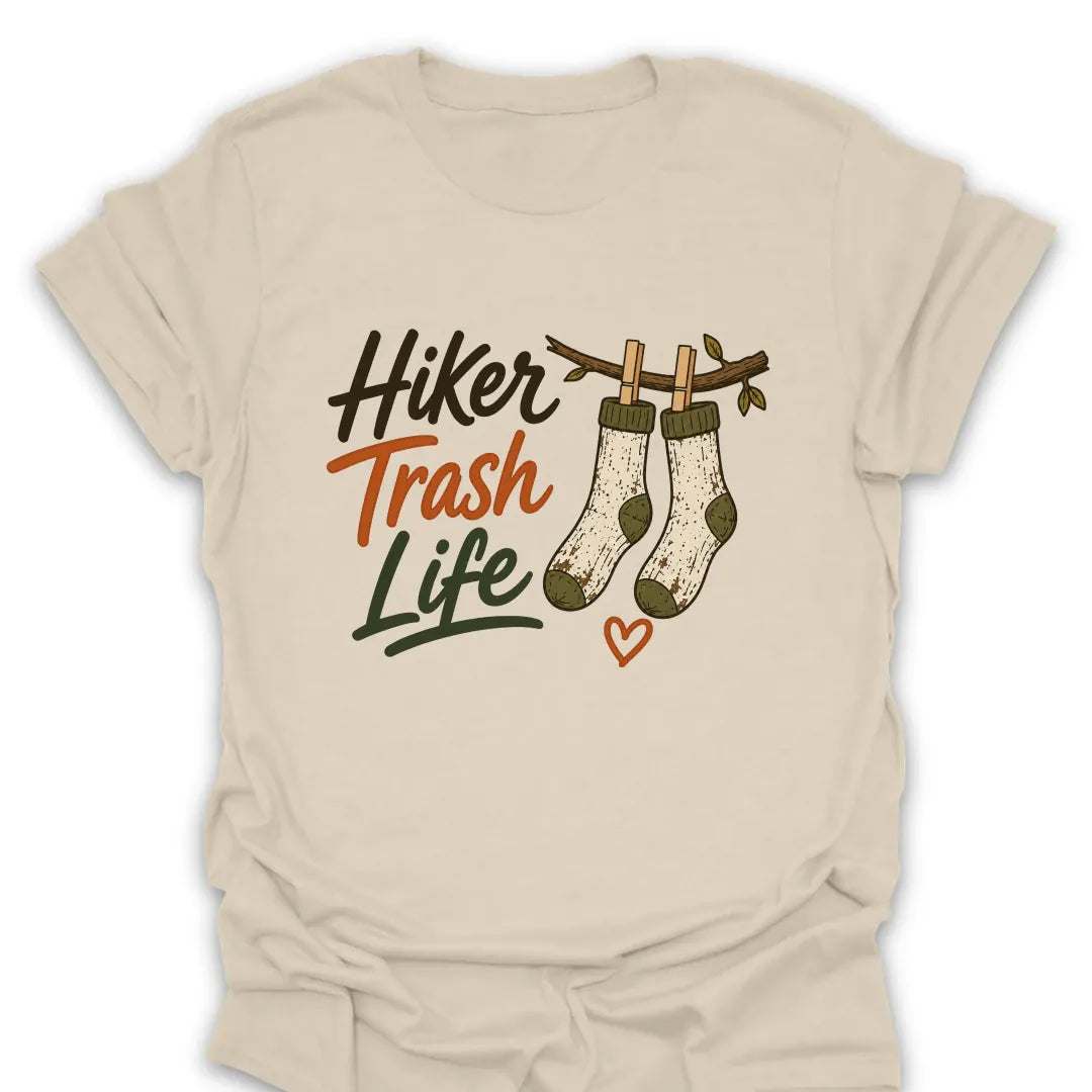 T-Shirt Natural / S Hiker Trash Life T-Shirt