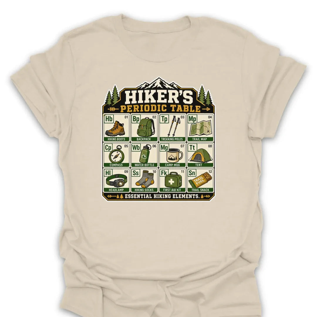 T-Shirt Natural / S Hikers Periodic Table T-Shirt