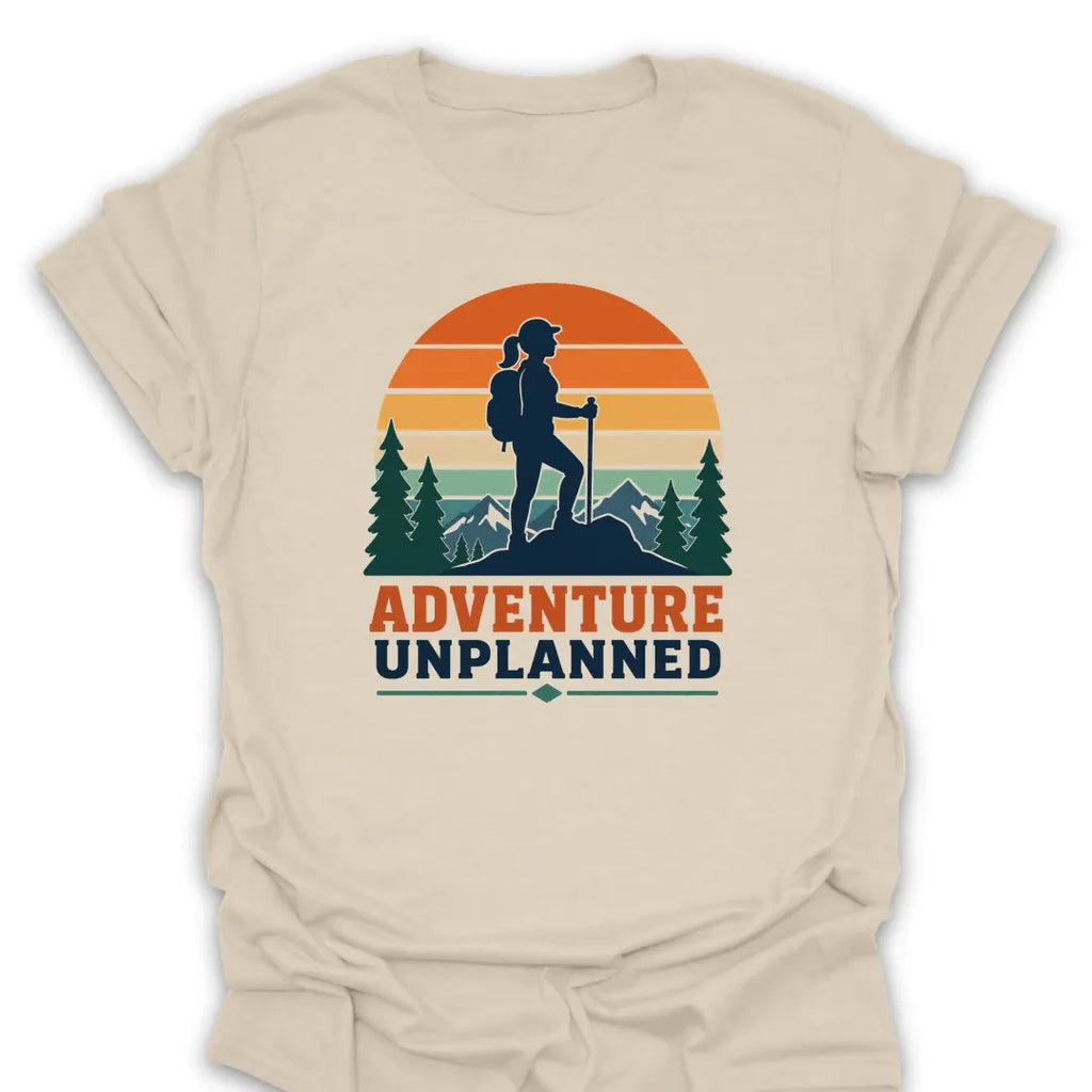 T-Shirt Natural / S Hiking Adventure Unplanned T-Shirt