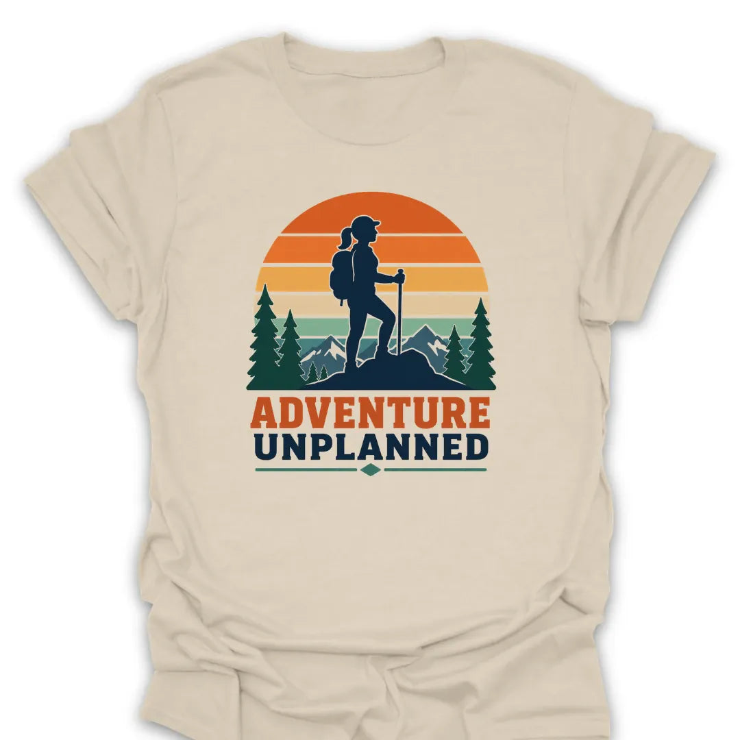 T-Shirt Natural / S Hiking Adventure Unplanned T-Shirt