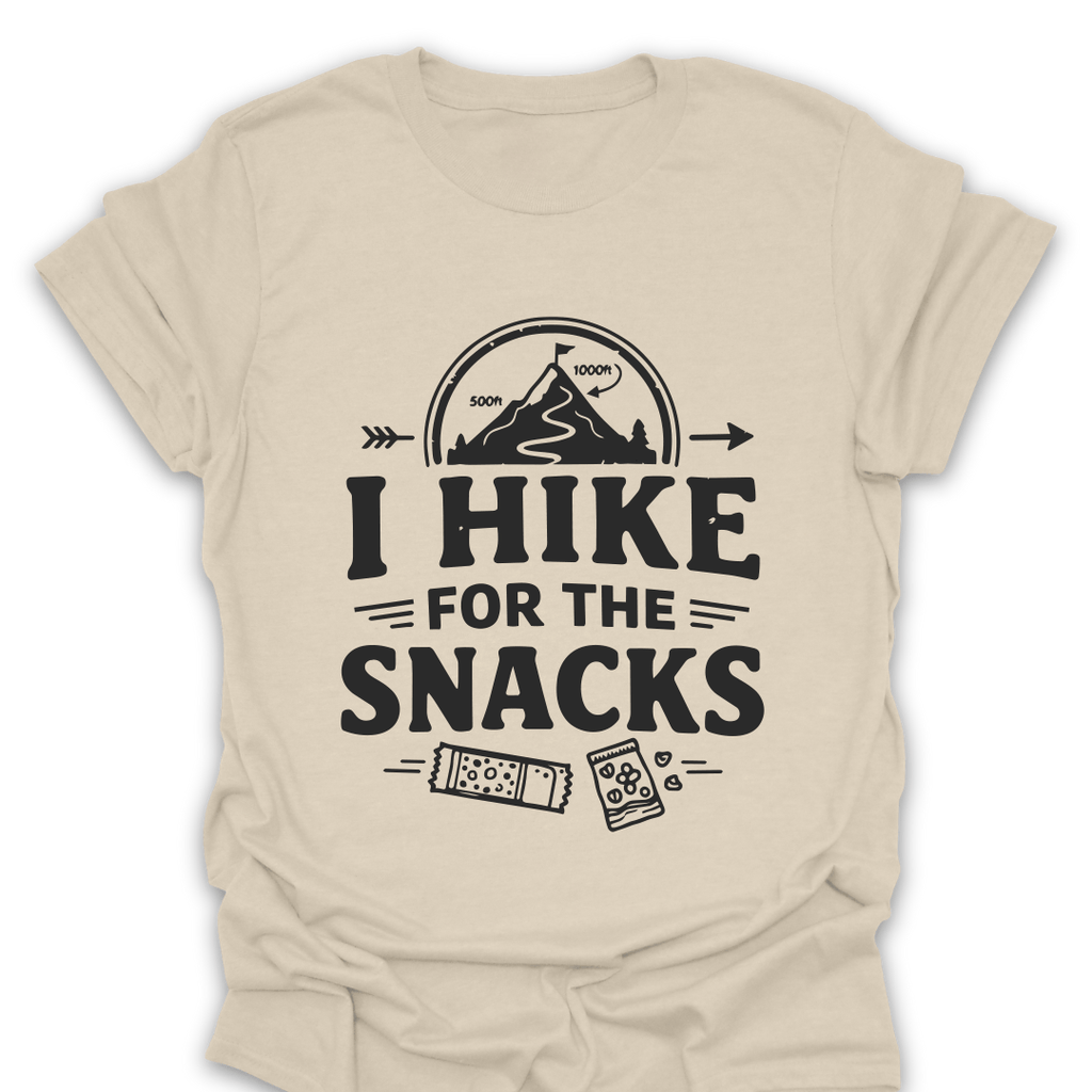 T-Shirt Natural / S I Hike For the Snacks T-Shirt