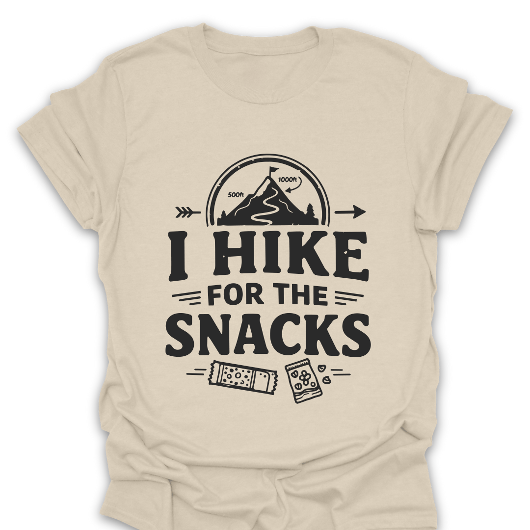 T-Shirt Natural / S I Hike For the Snacks T-Shirt