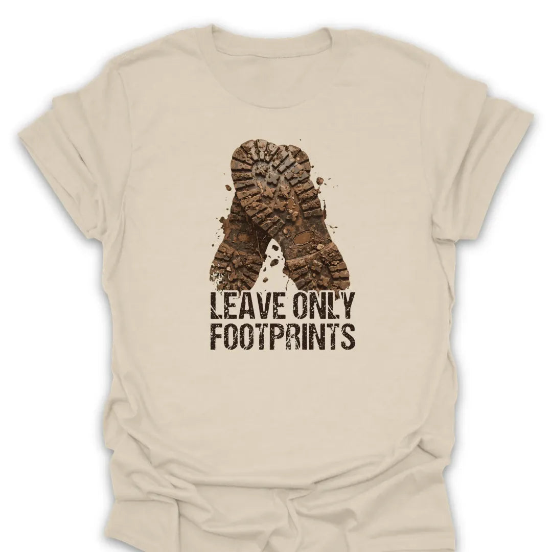 T-Shirt Natural / S Leave Only Bootprints T-Shirt