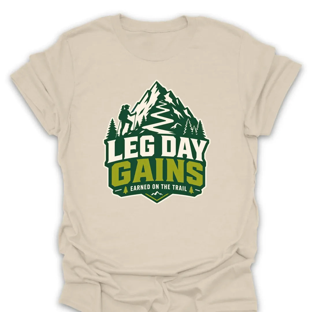 T-Shirt Natural / S Leg Day Gains T-Shirt