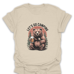 T-Shirt Natural / S Let's Go Camping Bear T-Shirt