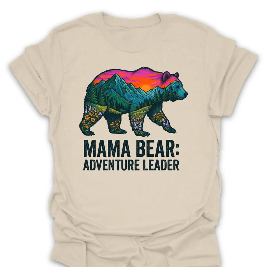 T-Shirt Natural / S Mama Bear Adventure Leader T-Shirt