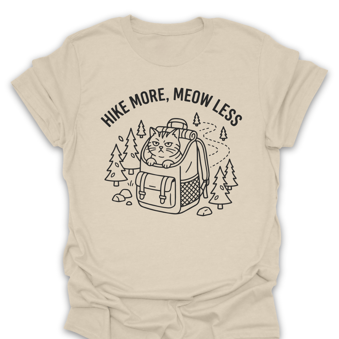 T-Shirt Natural / S Meow Less T-Shirt