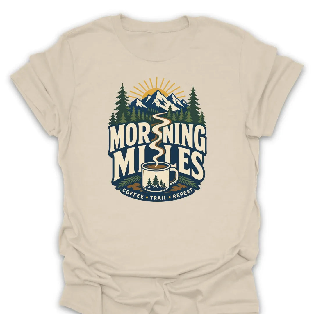 T-Shirt Natural / S Morning Miles Coffee