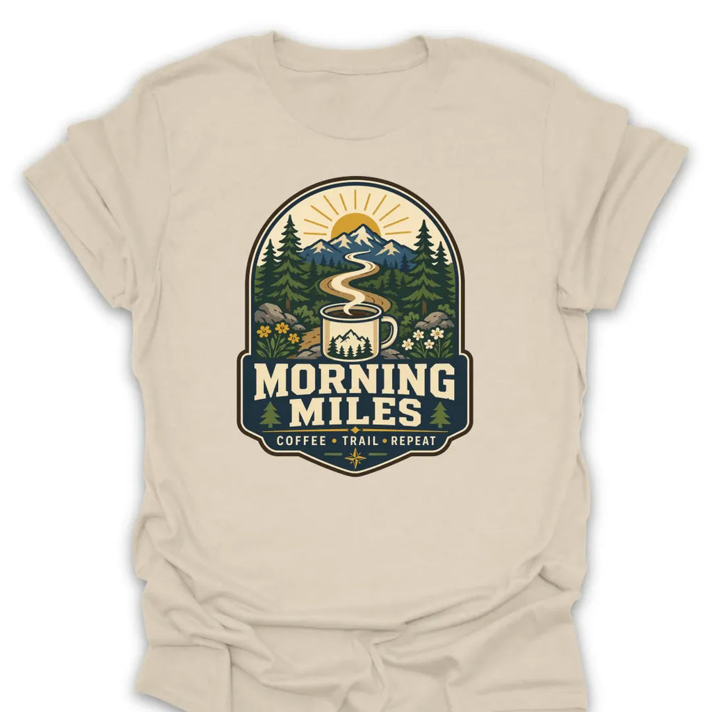 T-Shirt Natural / S Morning Miles Trail