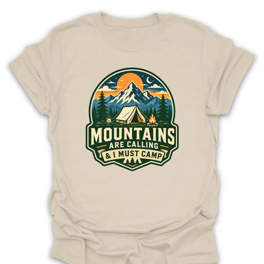 T-Shirt Natural / S Mountains Are Calling Must Camp T-Shirt