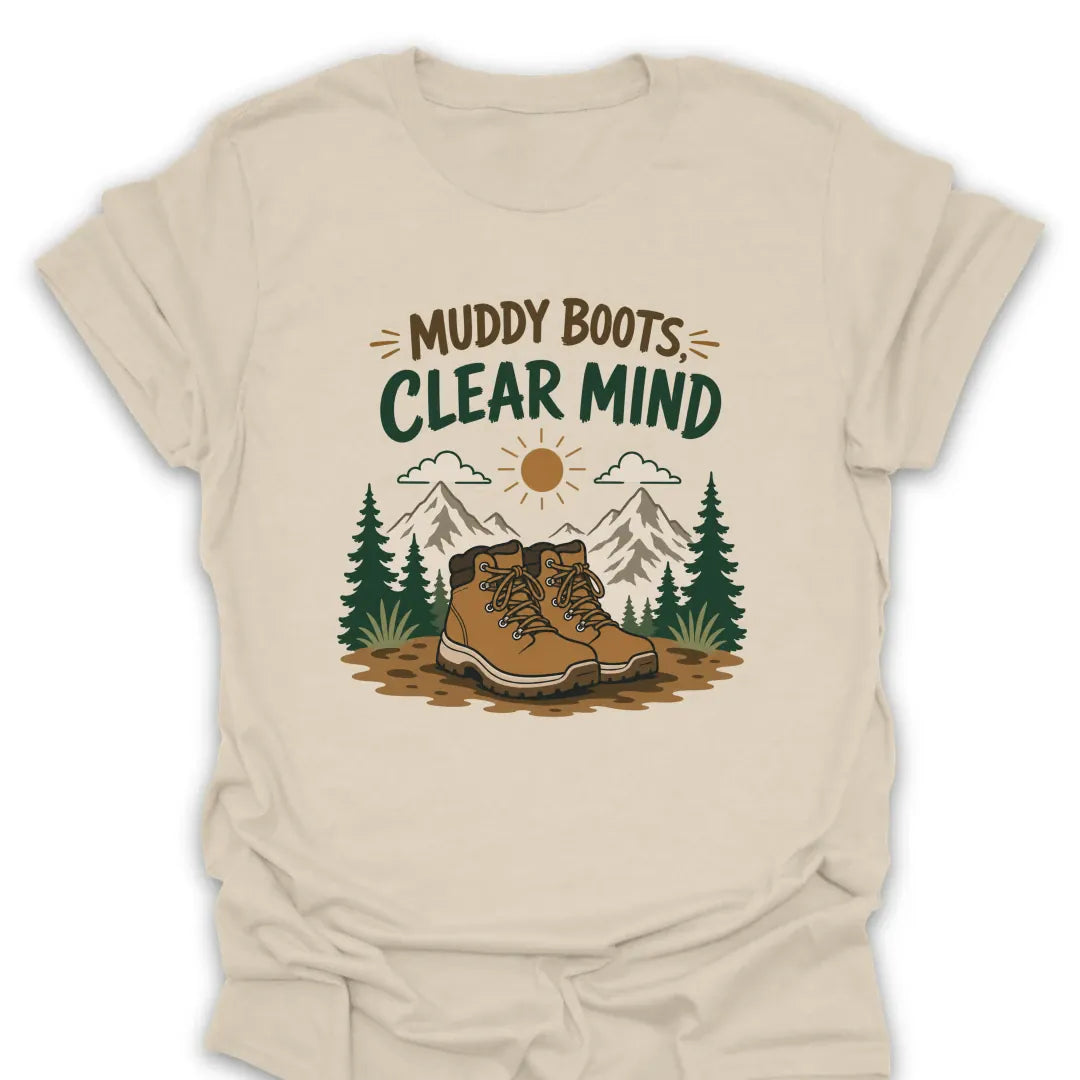 T-Shirt Natural / S Muddy Boots, Clear Mind