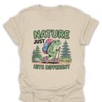 T-Shirt Natural / S Nature Just Hits Different T-Shirt