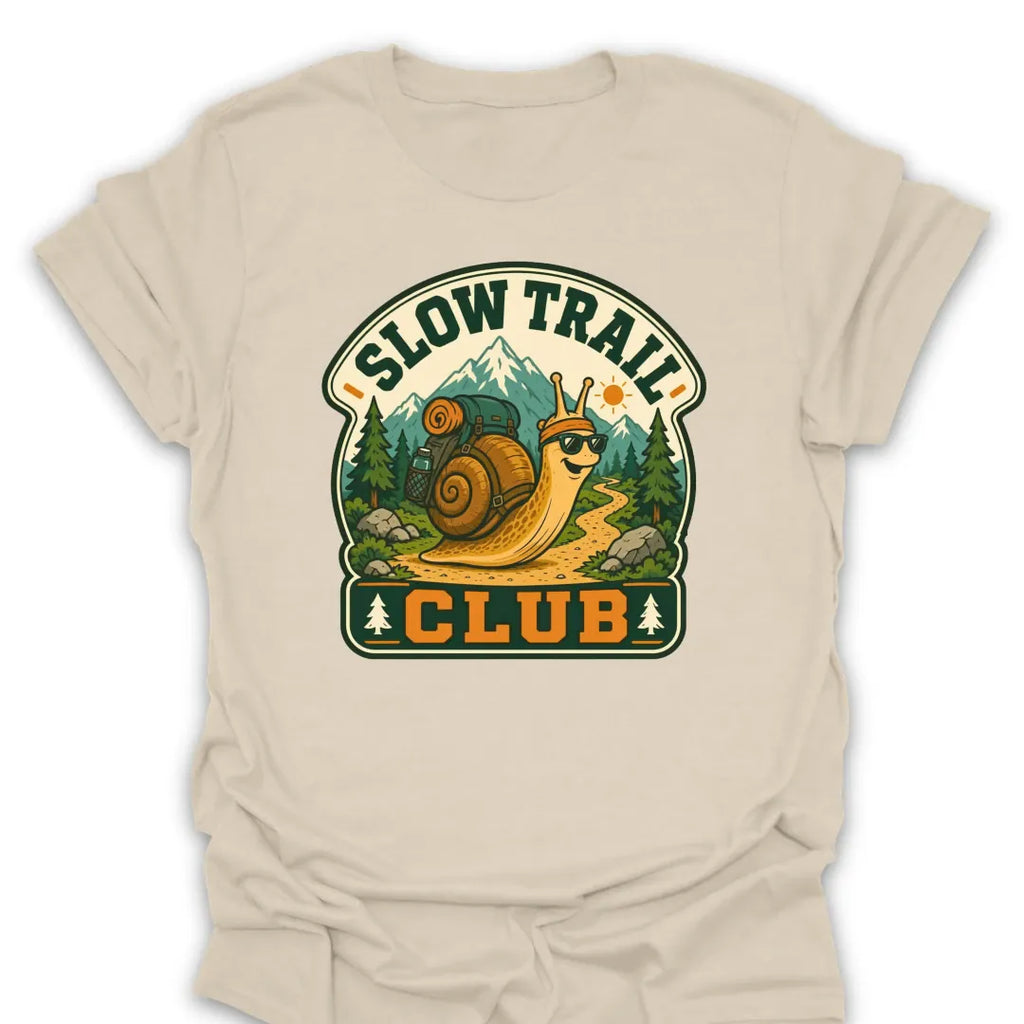 T-Shirt Natural / S Slow Trail Club Snail T-Shirt
